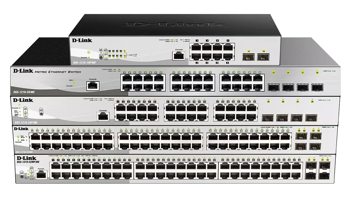 D-link 24-Port 10/100/1000BASE-T PoE + 4-Port 1 Gbps SFP Ports Metro ...