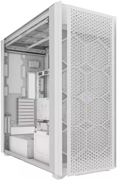 313255 Corsair 9000D RGB Airflow teljes méretű torony számítógépház - fehér CC ...
