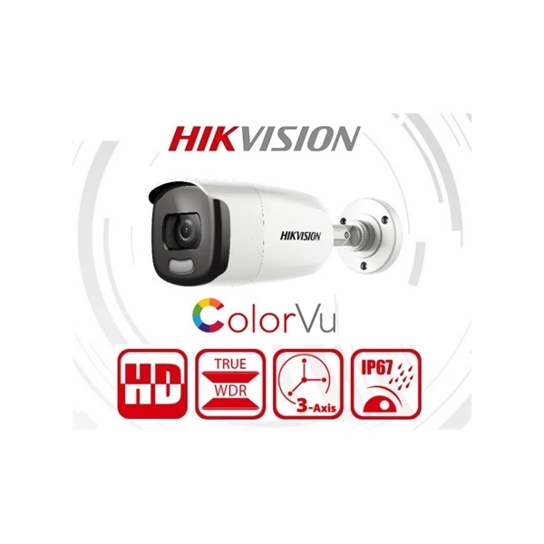 Hikvision DS-2CE12DFT-F kültéri, 2MP, 3.6mm, fehér led 40m, ColorVu ...